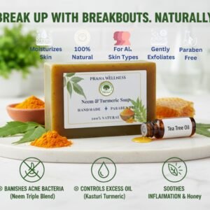 Neem & Turmeric Soap: Infusion with Neem Extract, Turmeric & Tea Tree Oil